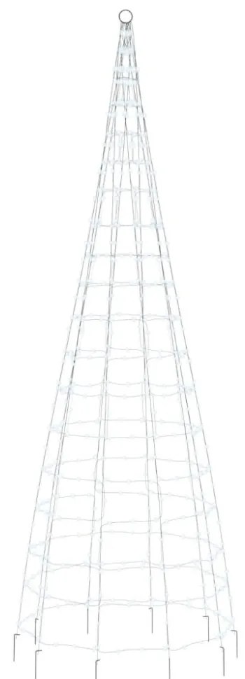 hideg fehér LED karácsonyfa zászlórúdra 550 LED 300 cm