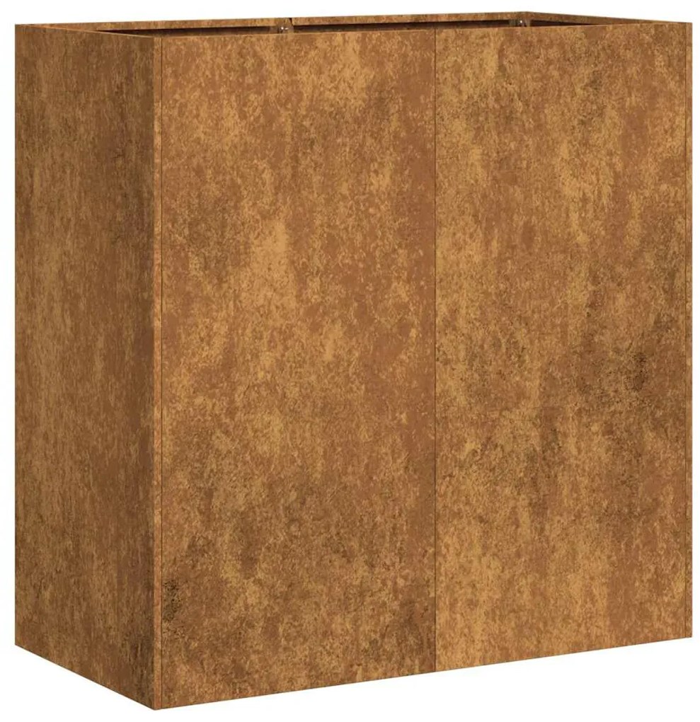 ültető rozsdás 80x40x80 cm időjárásálló acélból