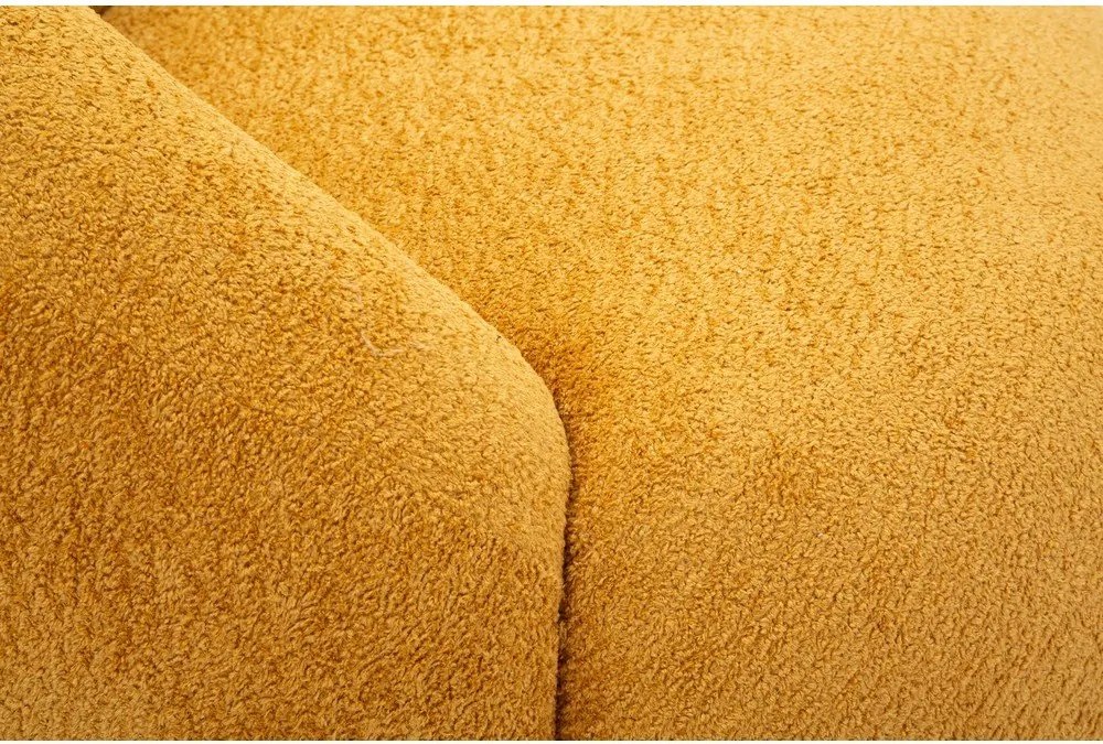 Mustársárga buklé fotel Ginerva – Mauro Ferretti