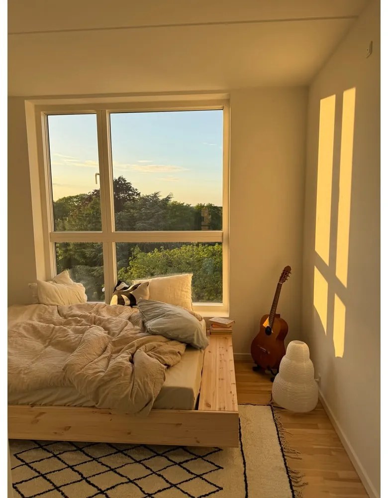 Natúr színű borovi fenyő egyszemélyes ágy ágytámla nélkül, ágyráccsal 120x200 cm Merge – Karup