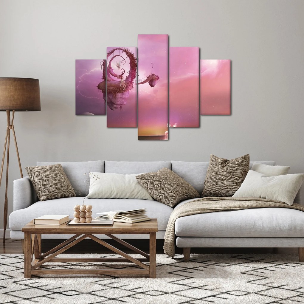 Kép - Tündér egy lebegő szigeten (150x105 cm)