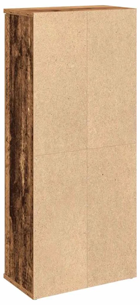 antik fa színű fürdőszobaszekrény tekercstartóval 39x22x90 cm