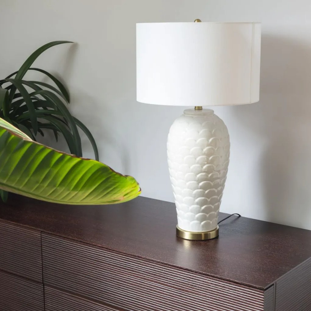 Cosmolight MURCIA T01033BR-WH Asztali lámpa 1x40W/E27 IP20