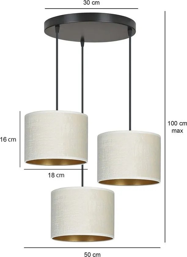 Emibig modern függeszték hilde fehér fekete emi1052/3prem