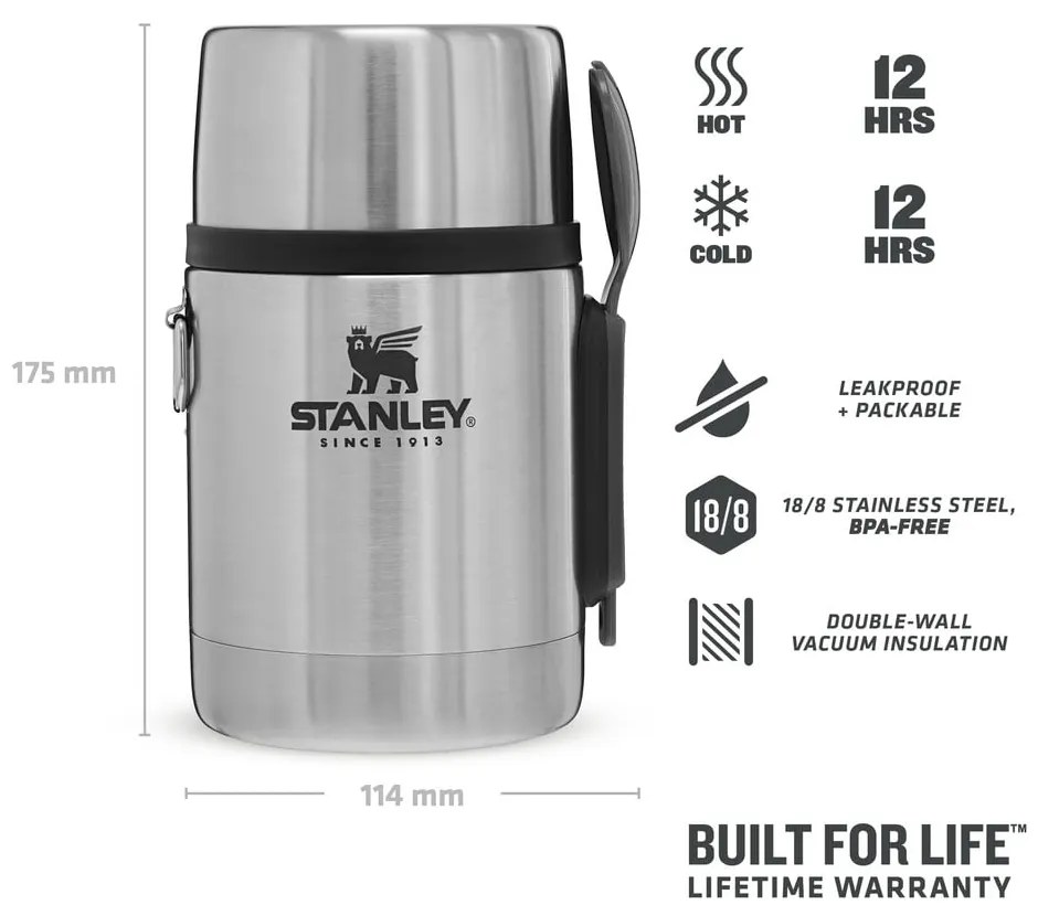 Ételtartó termosz kanállal – Stanley