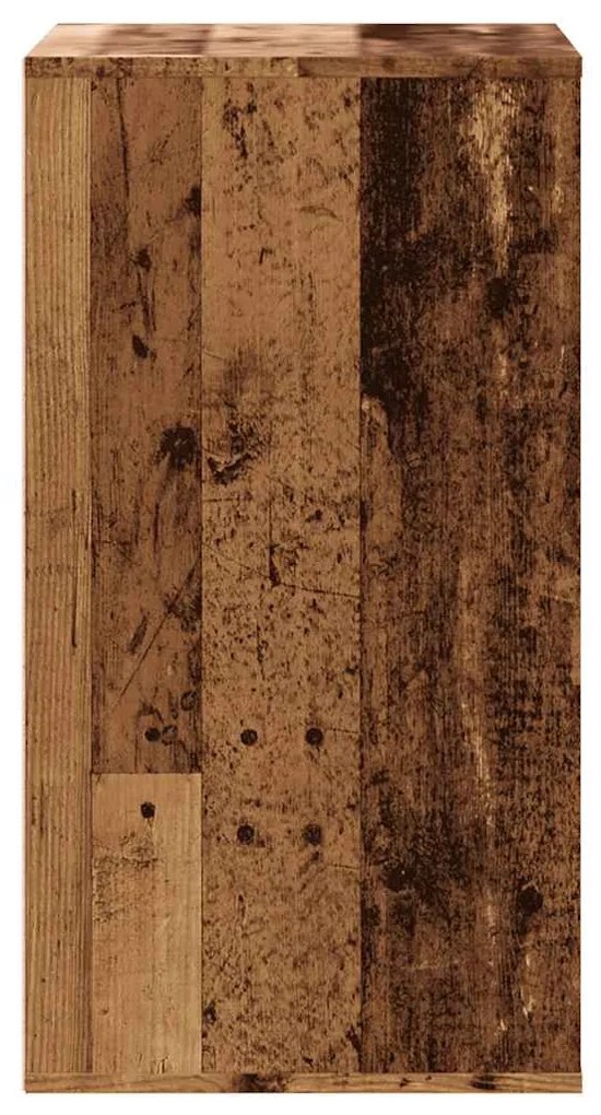 antik fa színű szerelt fa fiókos sarokszekrény 60 x 41 x 76 cm