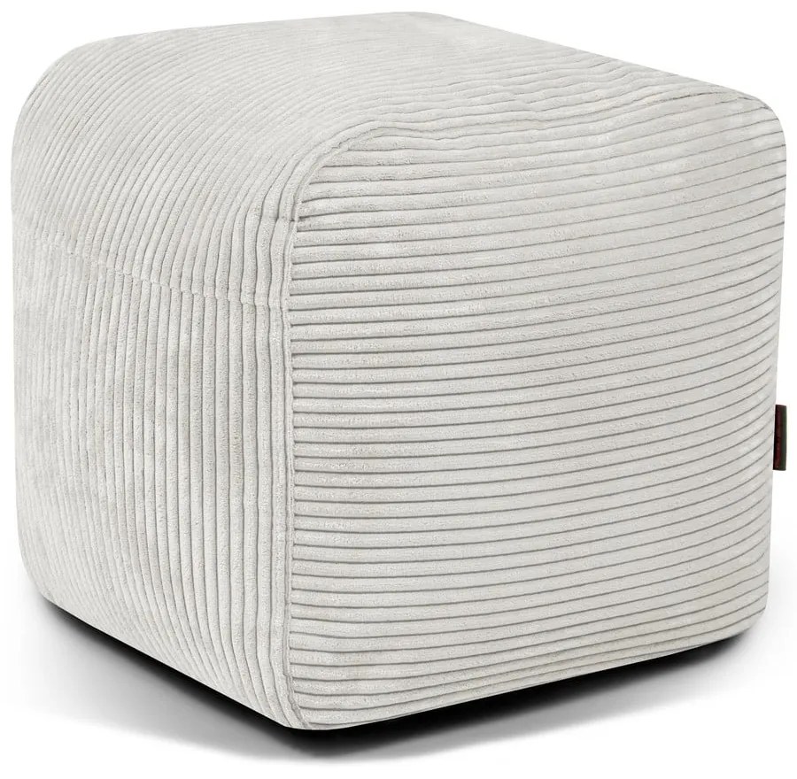 Krémszínű kordbársony babzsákfotel Plus 50 Lounge – SLOWDOWN