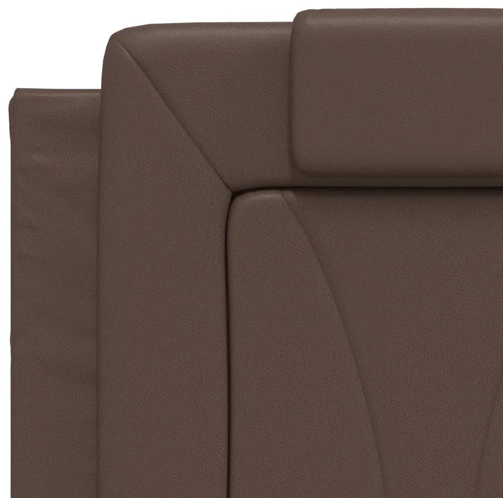 barna műbőr ágykeret Viana matrac nélkül 140x190 cm