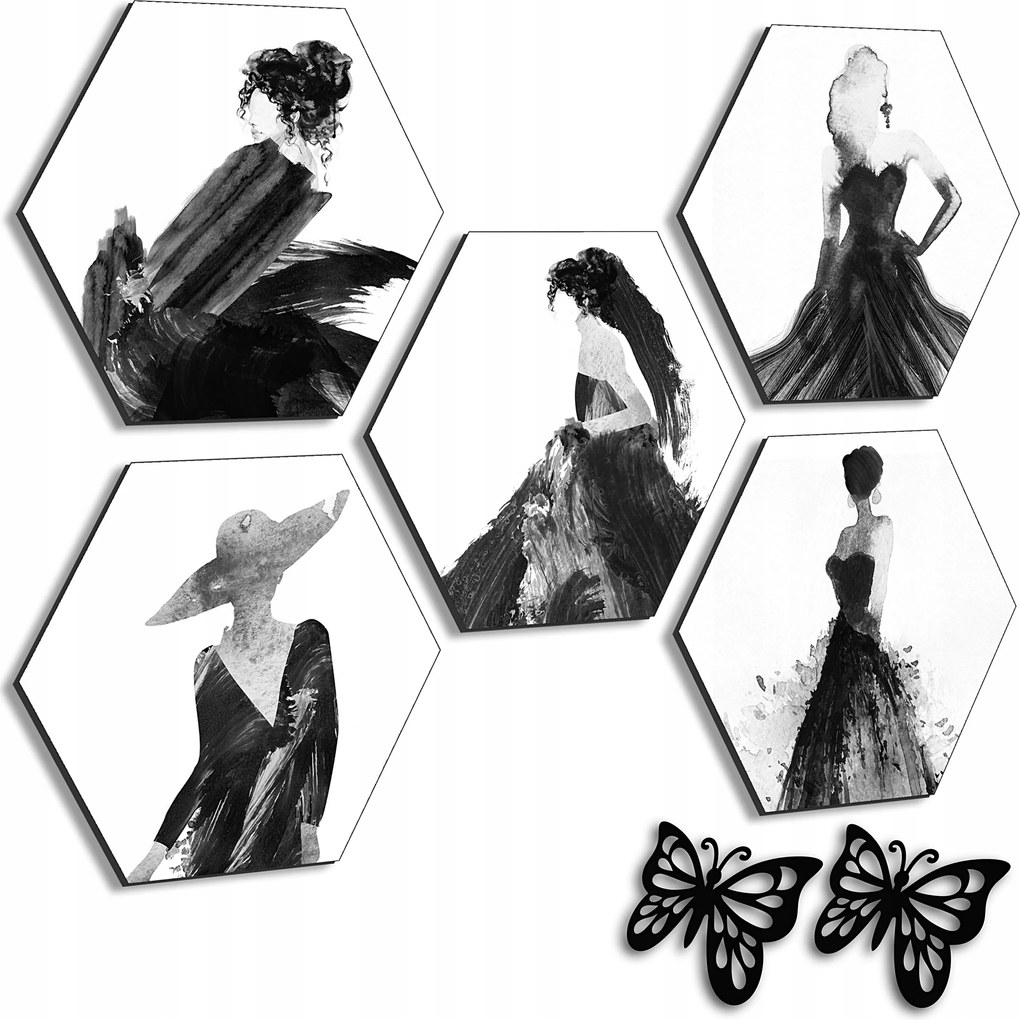 Fali Dekoráció Kép Szett Nappaliba, Konyhába, Női Alakok