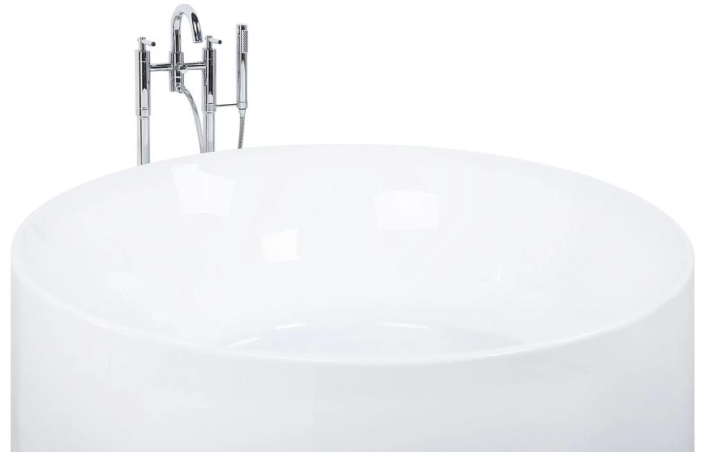 Fehér szabadon álló fürdőkád ⌀ 140 cm IBIZA Beliani