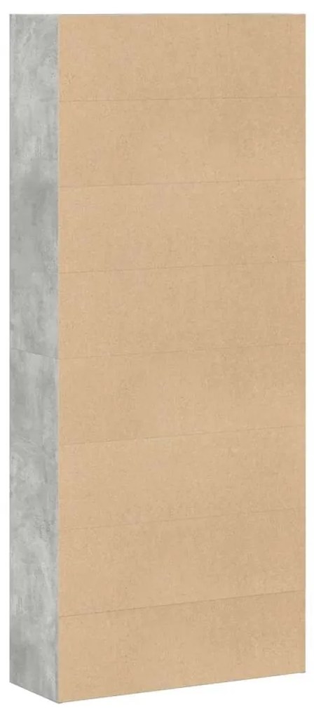 betonszürke szerelt fa könyvszekrény 80 x 30 x 189 cm