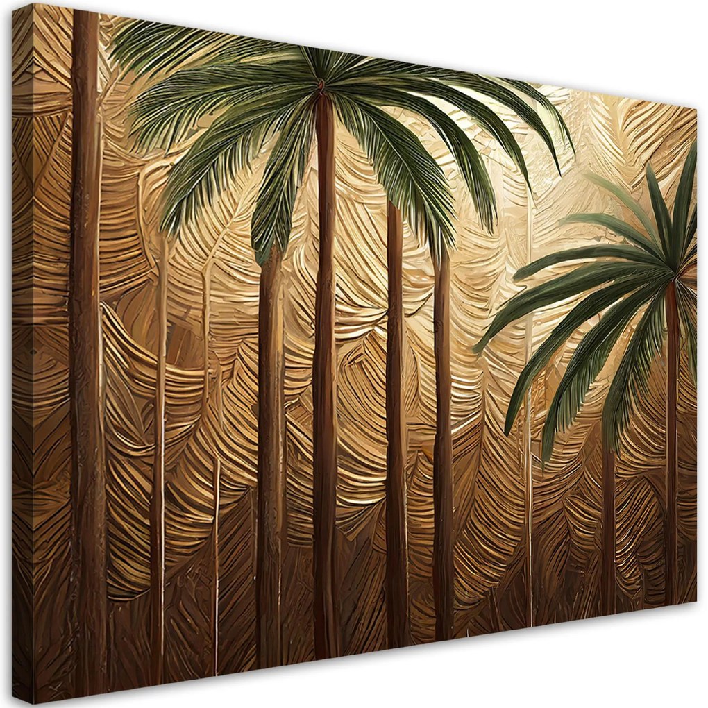 Gario Vászonkép Pálma arany absztrakt Méret: 90 x 60 cm