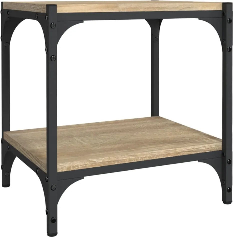 vidaXL sonoma tölgy színű szerelt fa és acél TV-szekrény 40x33x41 cm