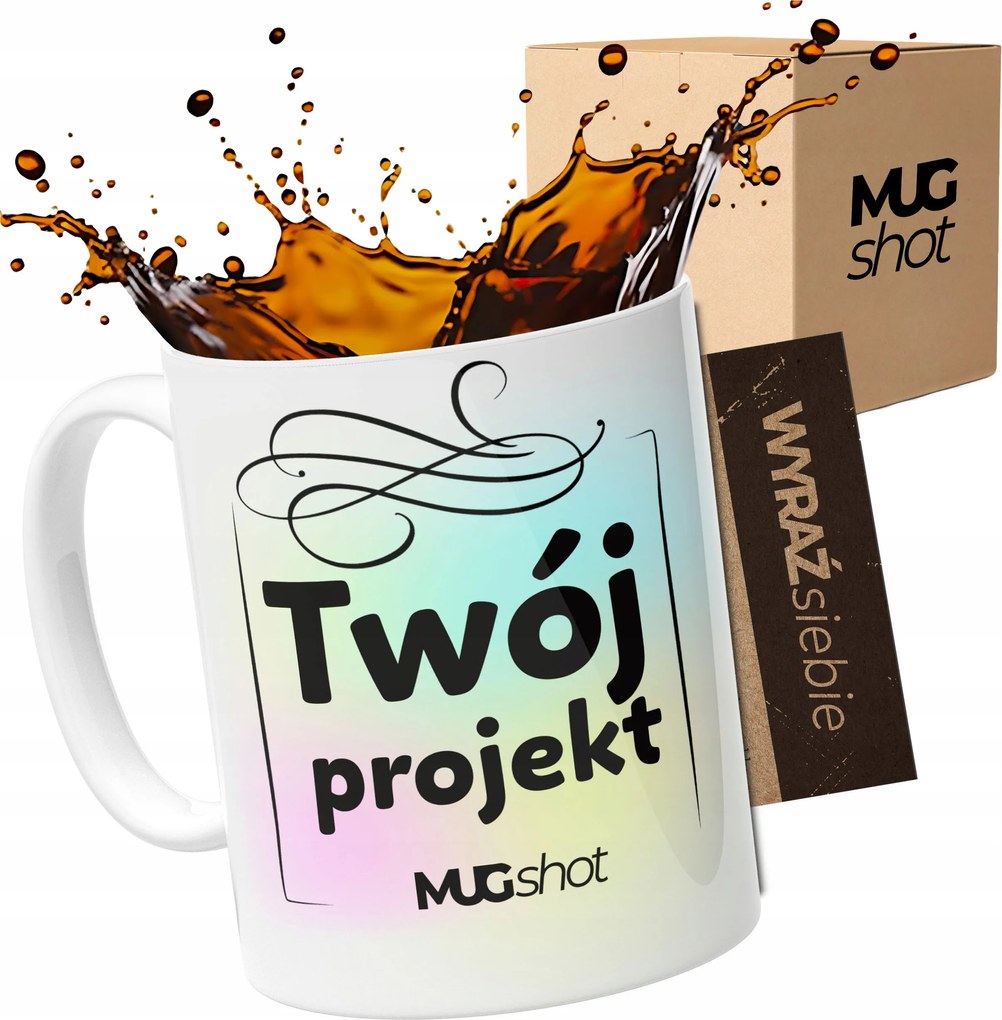 Bögre saját nyomtatású felirat ajándék logó fotóval ingyenes varázsló