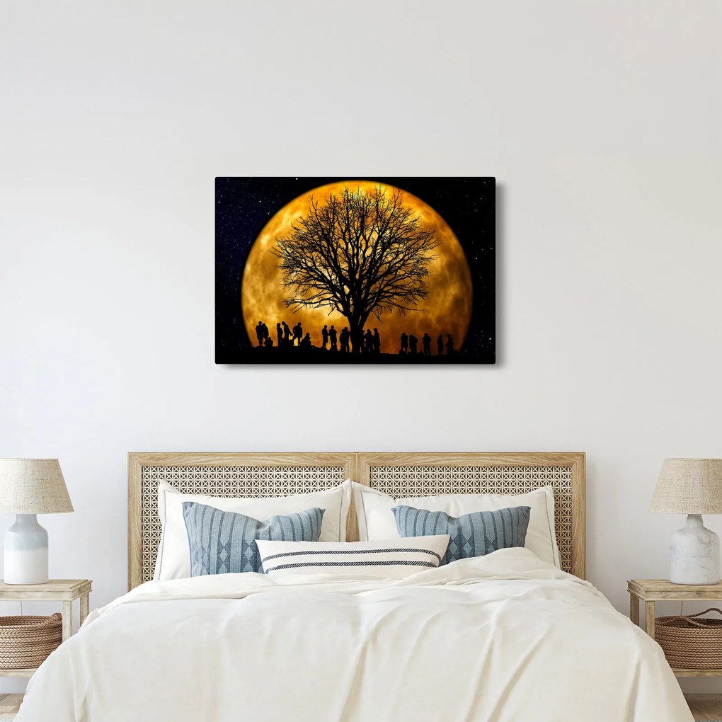 Holdok és sziluettek képe (90x60 cm)