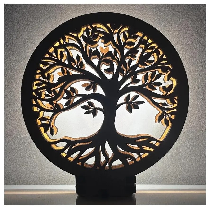 Li-Go 23648/DUB2 - Dimmelhető LED asztali dekoráció LED/12W/230V 30x31 cm tölgy