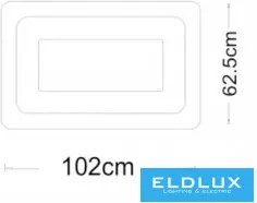 UNIVERSO Mennyezeti lámpa 123w 9840lm CCT 1020x625mm fehér
