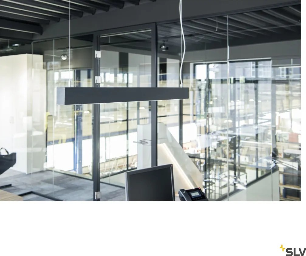 SLV 1001403 GLENOS Modern Led Függesztett Lámpa Fekete LED IP20