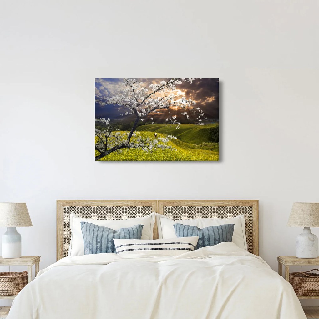 Kép - Virágzó fa az országban (90x60 cm)