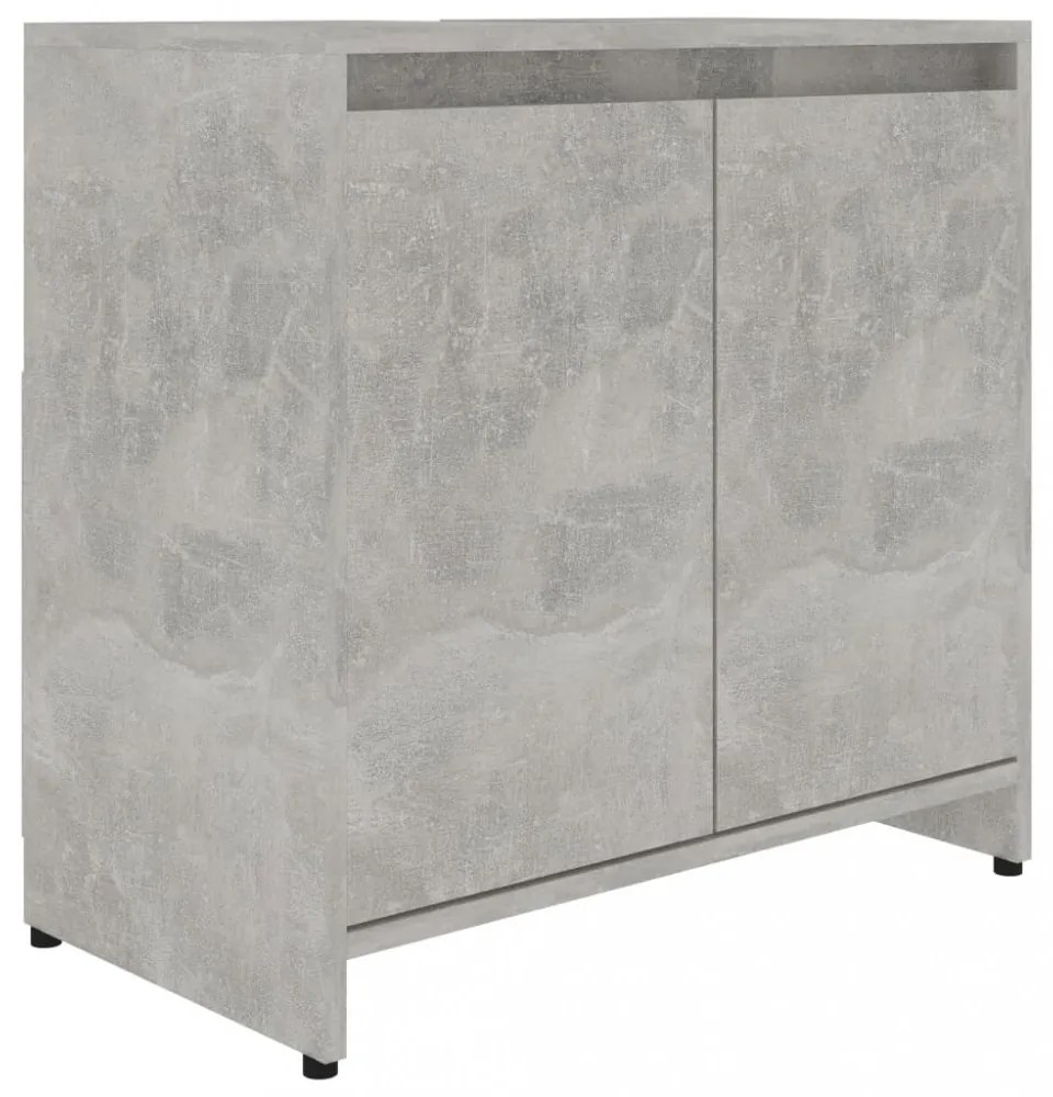 betonszürke szerelt fa fürdőszobaszekrény 60 x 33 x 61 cm