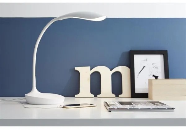 Markslöjd 106093 - LED Szabályozható asztali lámpa USB-vel SWAN LED/4,6W/230V
