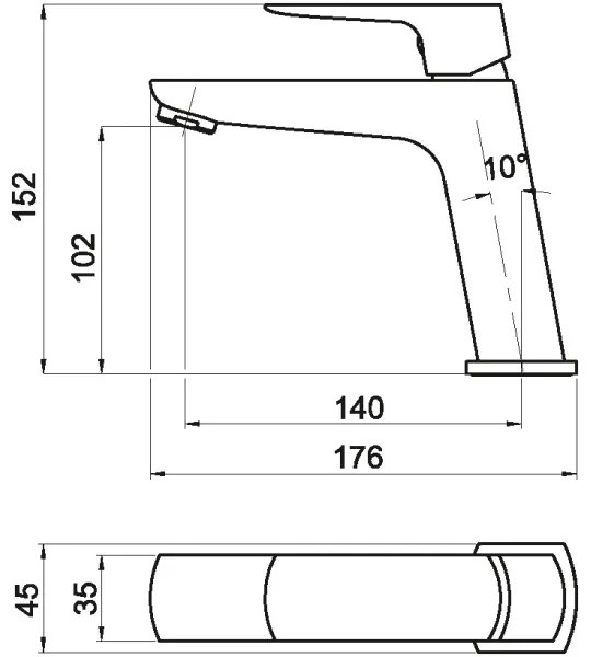 Novaservis - NOBLESS EGO mosdó csaptelep, fényes króm kivitel