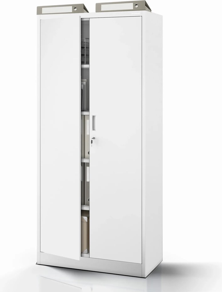 Irodai iratszekrény 4 polccal, szürke, 1750x800x400 mm: JAN