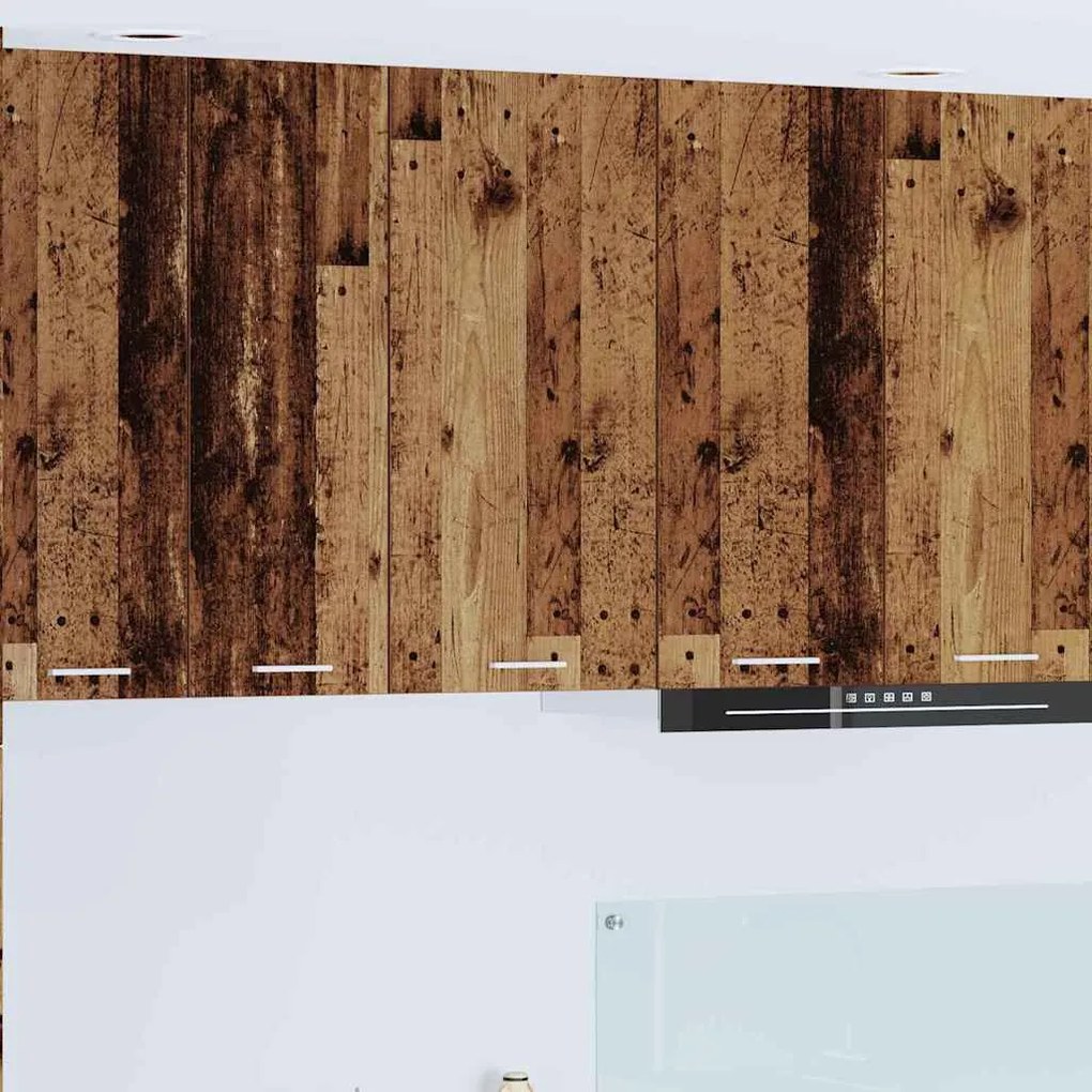 Függő szekrény Riga Régi fa és fehér 40 x 31 x 80 cm Faanyag