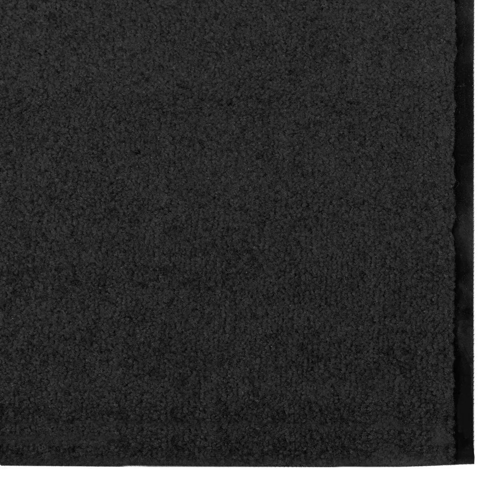 Négyzetes Lábtörlő Fekete 120x350 cm