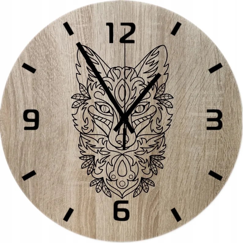 Dekoratív falióra Art Line Róka Fox 45 cm