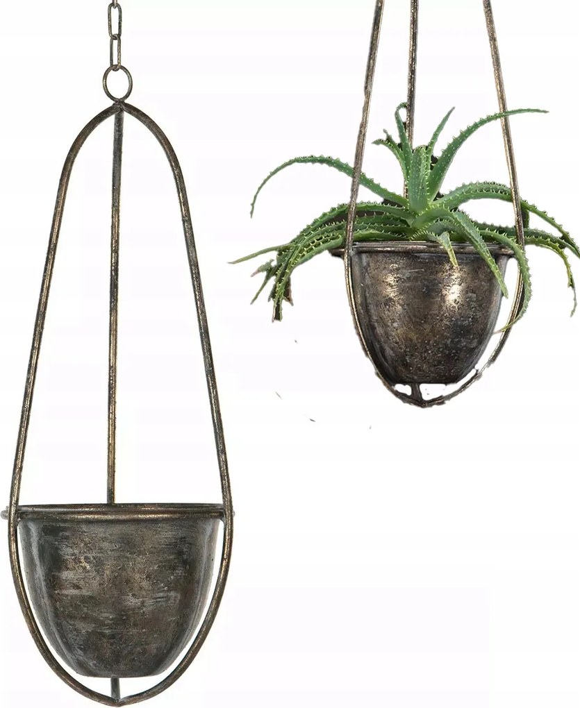 Erkély Virágtartó Akasztós virágágyás fedő fém retro felakasztható