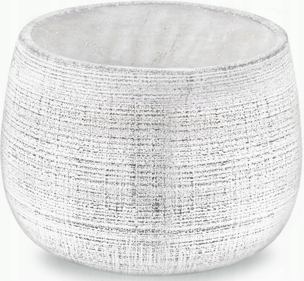 Fedő beton kaspóhoz, szürke virágdísz 17 cm