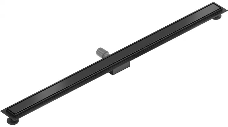 Mexen Lapos rozsdamentes zuhanyfolyó 140 cm minta M13, 2 az 1-ben, fekete, 1710140