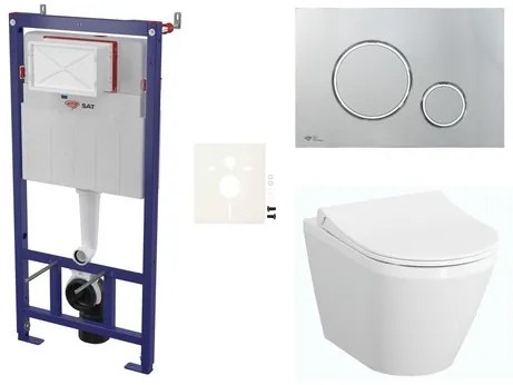 Fali WC szett SAT előtétfalas szereléshez + VitrA Integra WC SIKOSSINTRESU71K