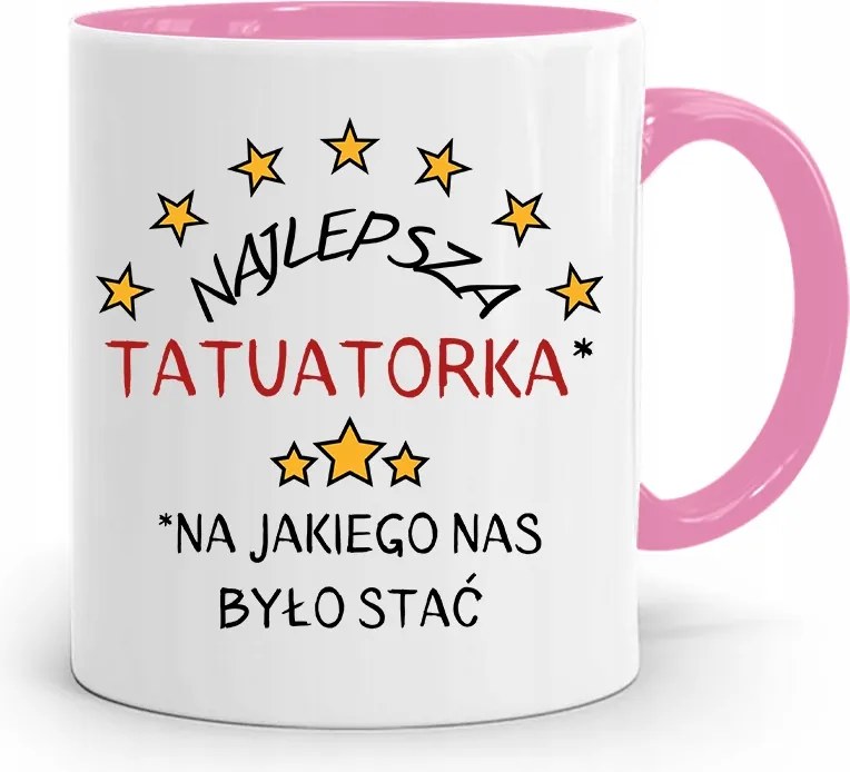 Tetoválóművésznek Tetováló Bögre Rózsaszín Ajándék fényképes nyomtatással