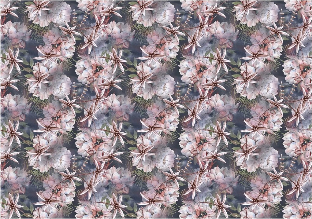 3D fotótapéta virágok bazsarózsa rózsák növények 368 x