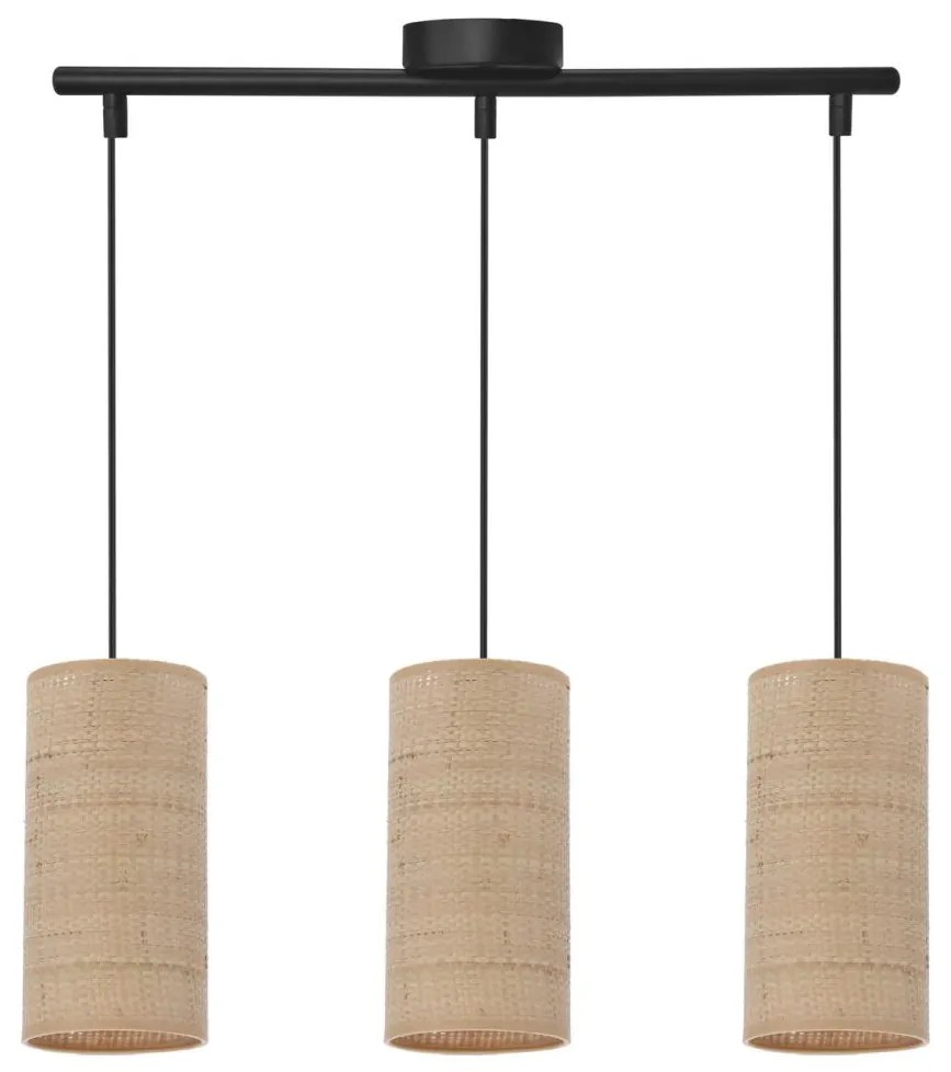 Candellux Csillár zsinóron FLERI 3xE27/60W/230V rattan CA0844