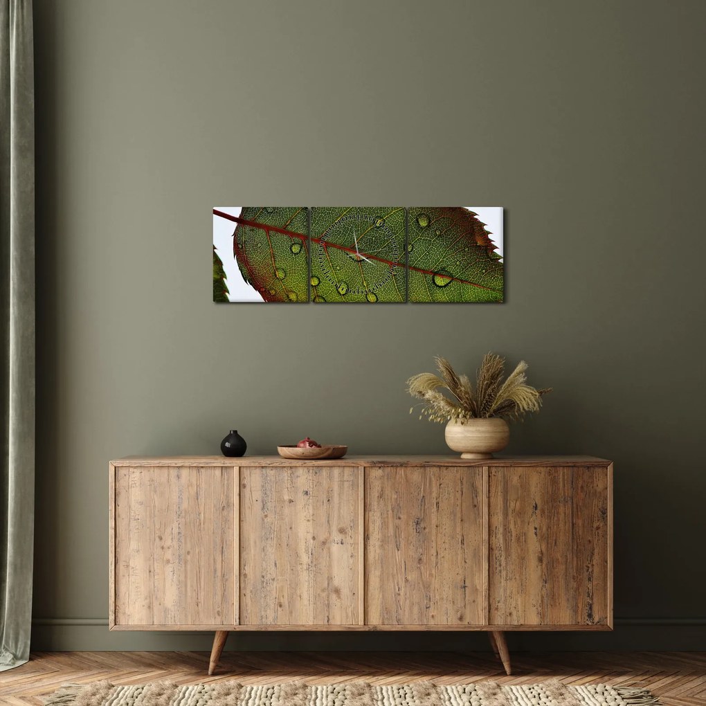 Kép - Rózsalevél (órával) (90x30 cm)