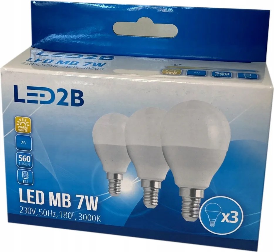 Szett x3 Led izzó G45 golyó E14 7W 230V 560lm