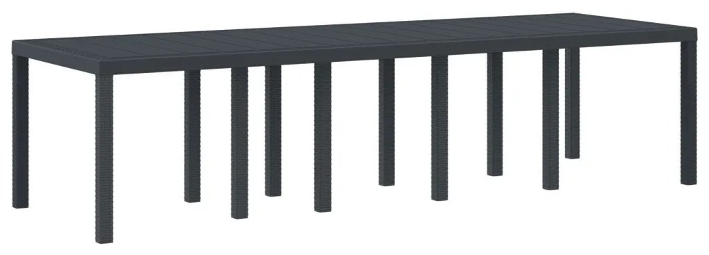 13 darabos kerti étkezőszett párnákkal antracit polirattan, kerti asztal antracit 150x100x73 cm polirattan, kerti székek párnákkal 4 db antracit polirattan
