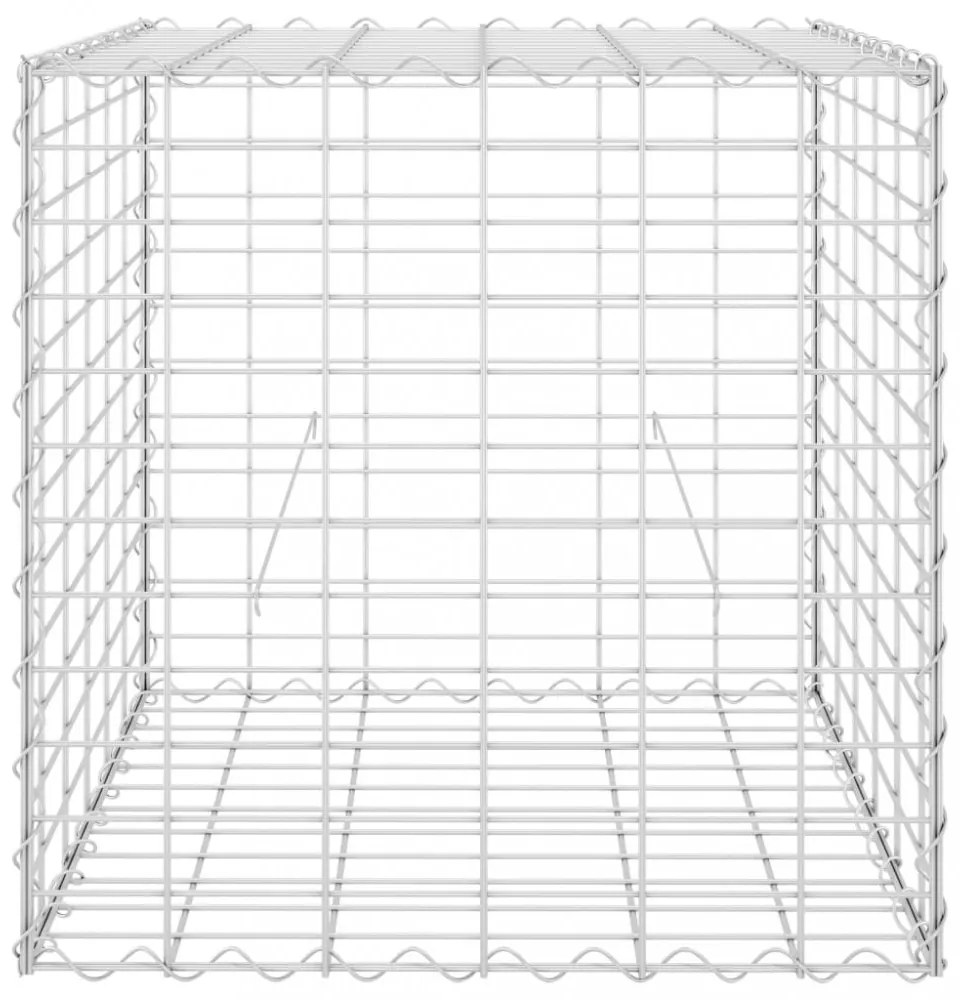 kocka alakú acélhuzal gabion magaságyás 60 x 60 x 60 cm