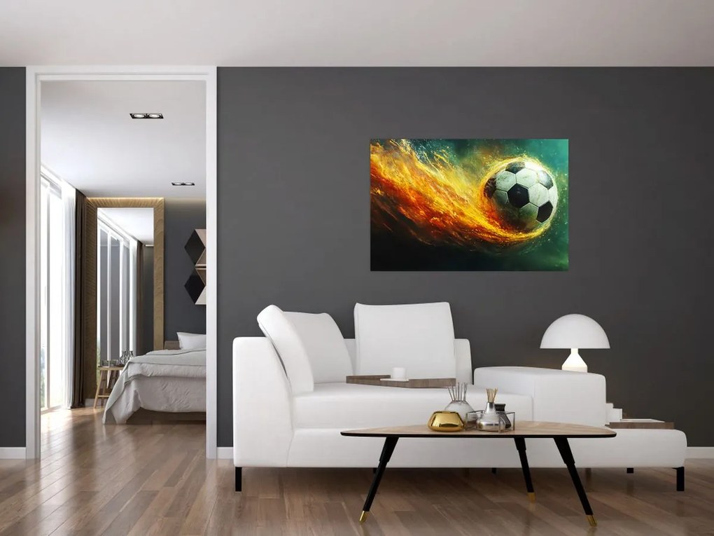 Kép - Focilabda repülés közben (90x60 cm)