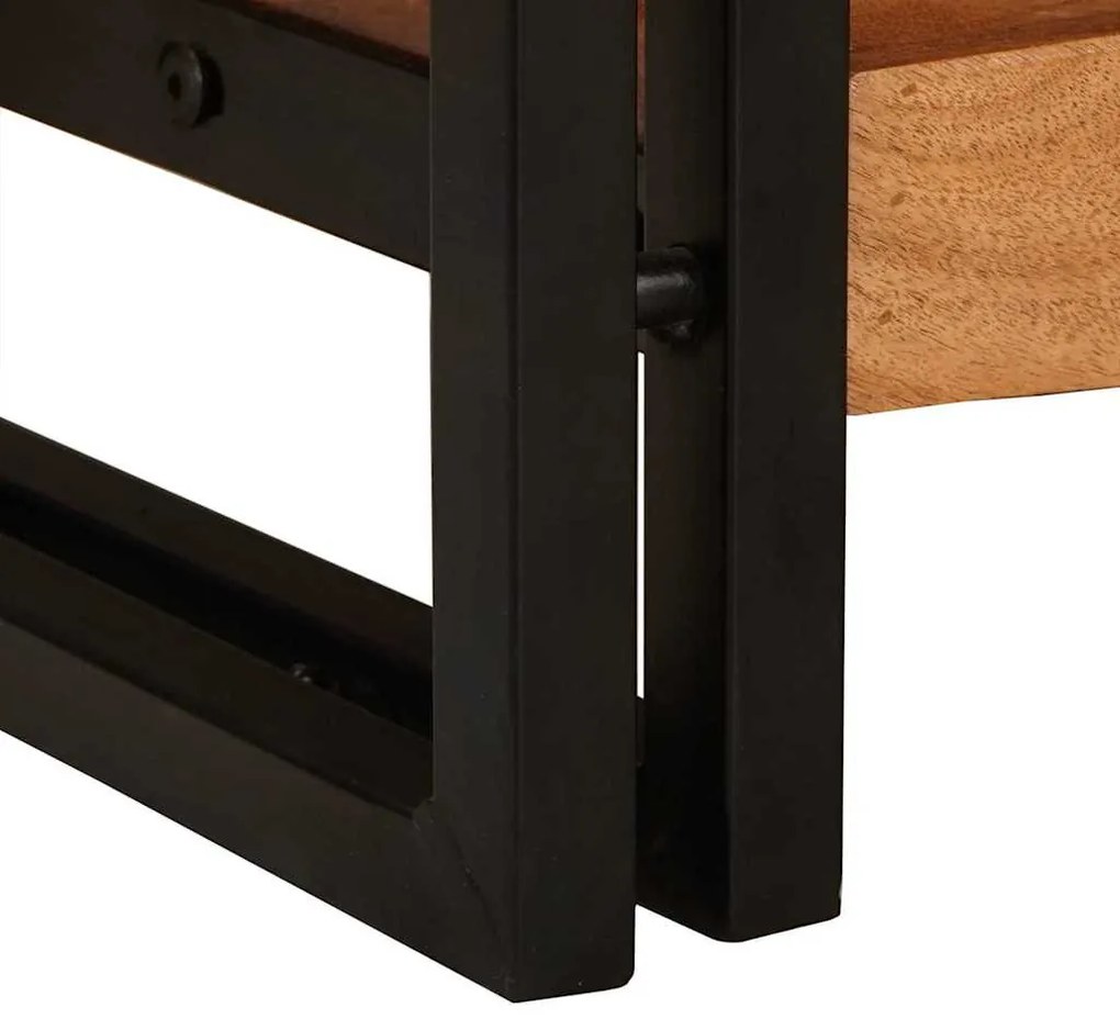 Konzolasztalok Egyéb 2 pcs Barna 200 x 33 x 75 cm Tömör akácfa