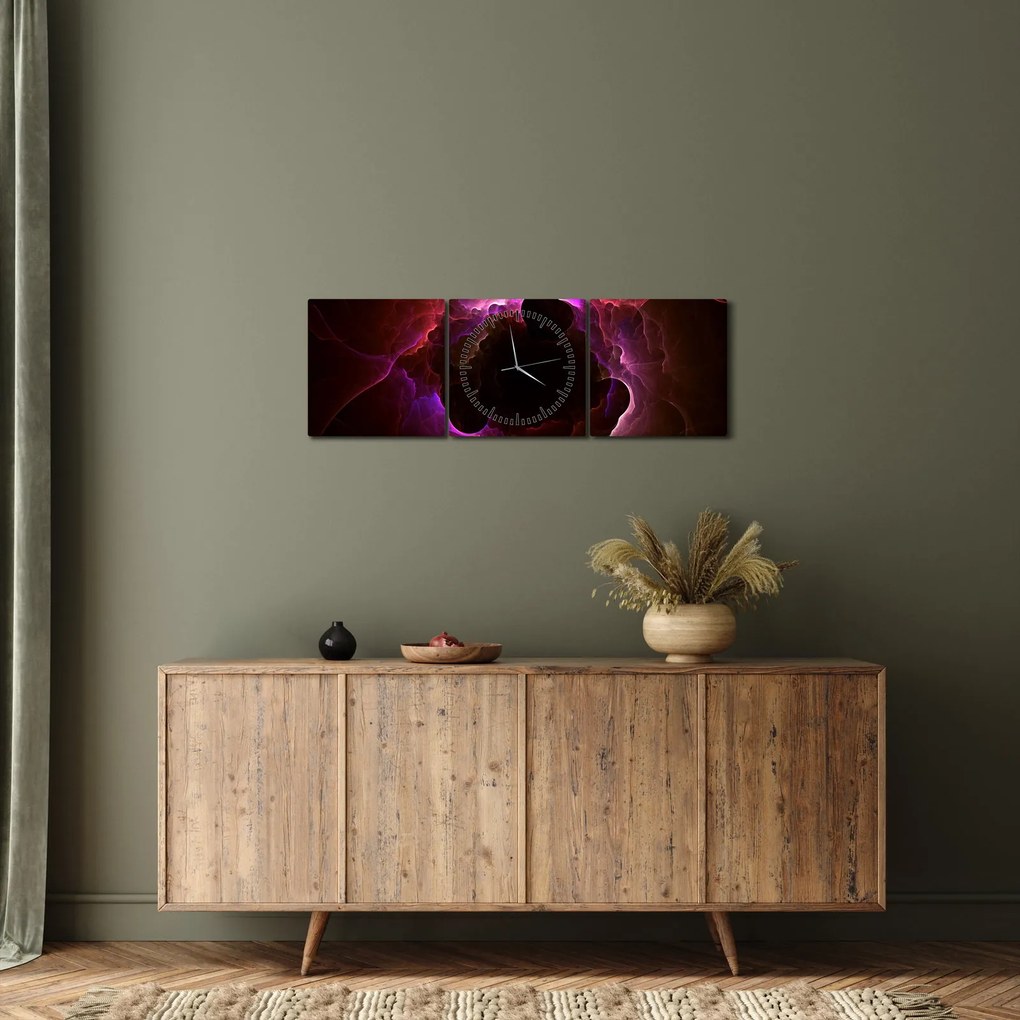Kép - felhős absztrakció (órával) (90x30 cm)