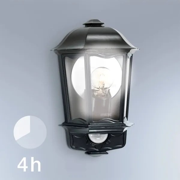 STEINEL 644413 - Fali lámpa érzékelővel L 190 S fekete