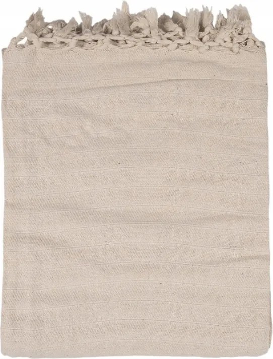 Bézs kockás takaró takaró 125x150 cm