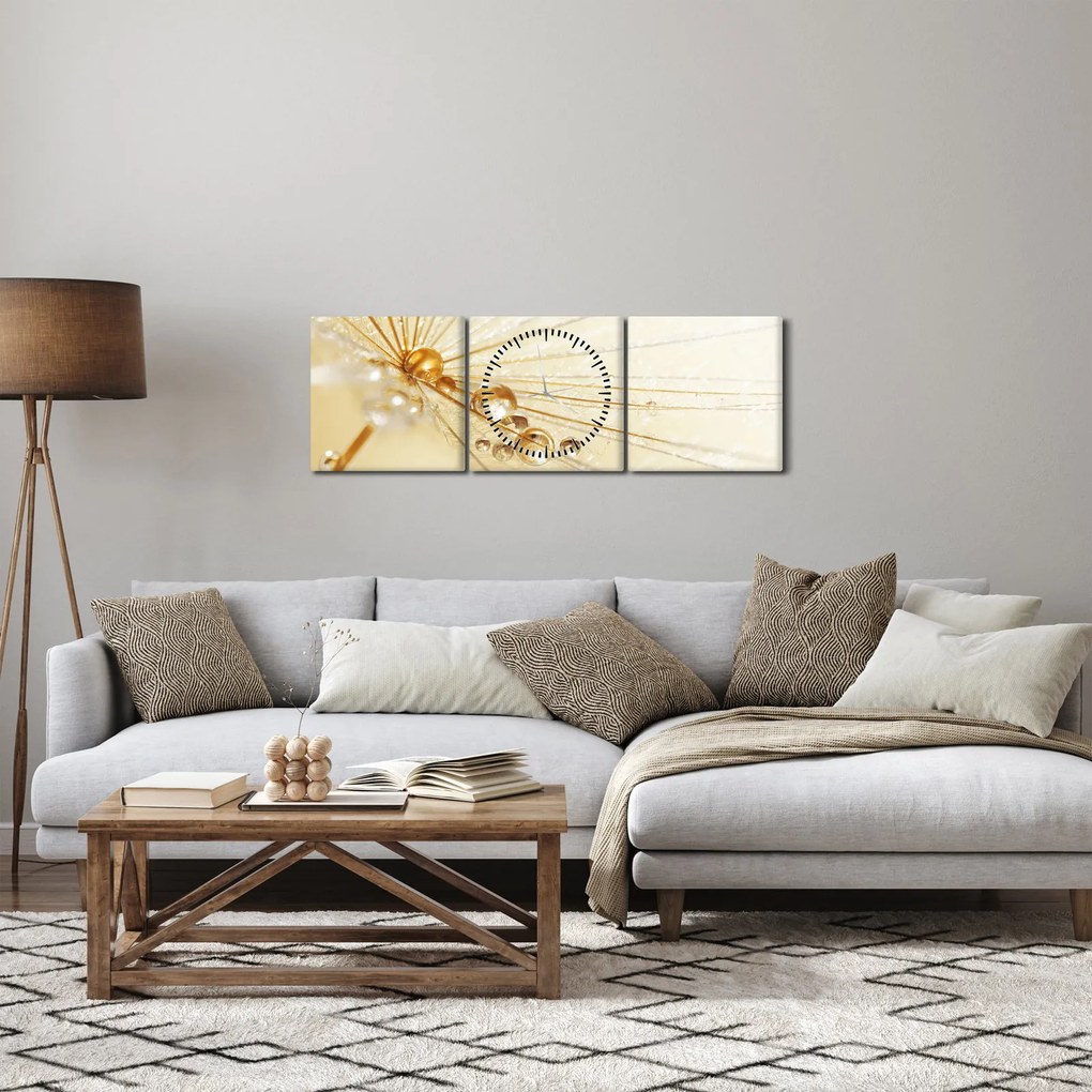 Kép - Makro fotó pitypangról (órával) (90x30 cm)