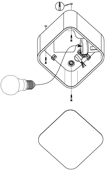 Eglo 99281 - Mennyezeti lámpa GRIMASOLA 1xE27/28W/230V