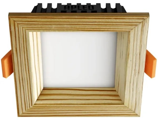 APLED - LED Lámpa SQUARE WOODLINE LED/3W/230V 4000K 9x9 cm fenyő tömör fa