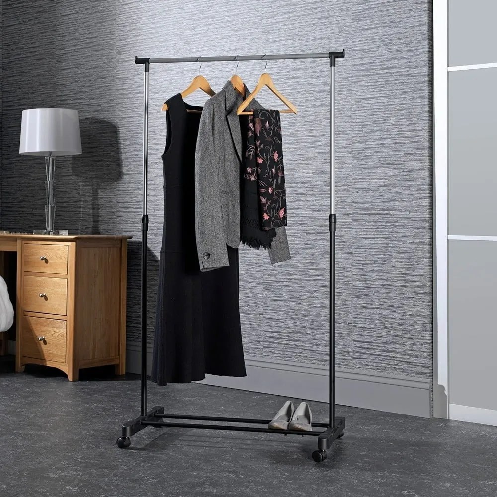 Fekete fém ruhatartó állvány 85x94x48 cm – Addis